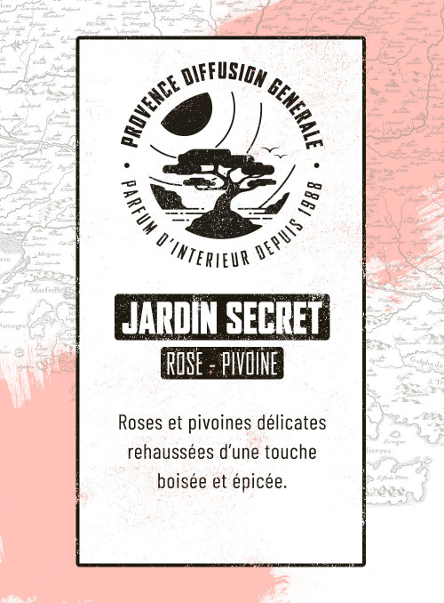 Bougie parfumée JARDIN SECRET (Rose, Pivoine) 150gr