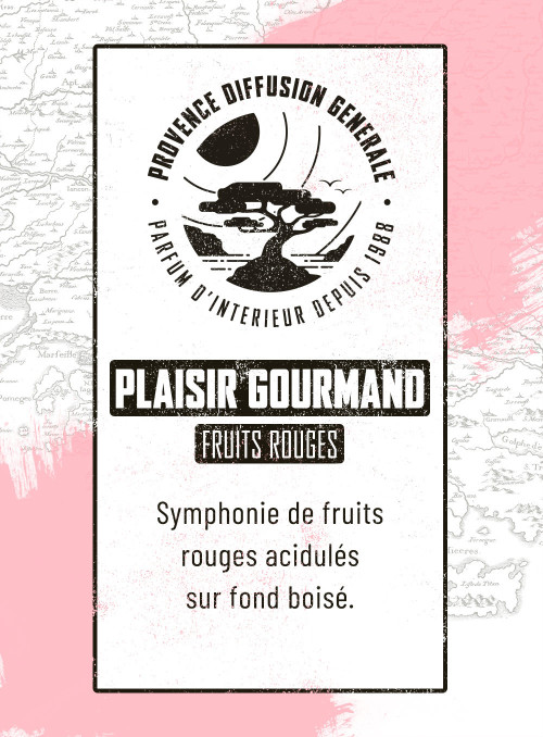 Bougie parfumée PLAISIR GOURMAND (fruits rouges) 150 gr