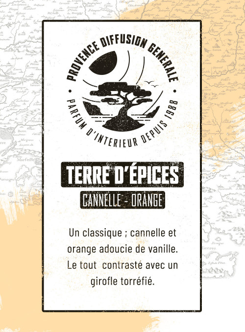 Bougie parfumée TERRE D'EPICES (Orange Cannelle) 150gr