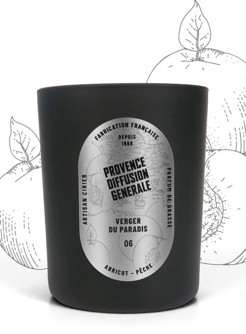 Bougie parfumée VERGER DU PARADIS (Pêche, Abricot) 190gr